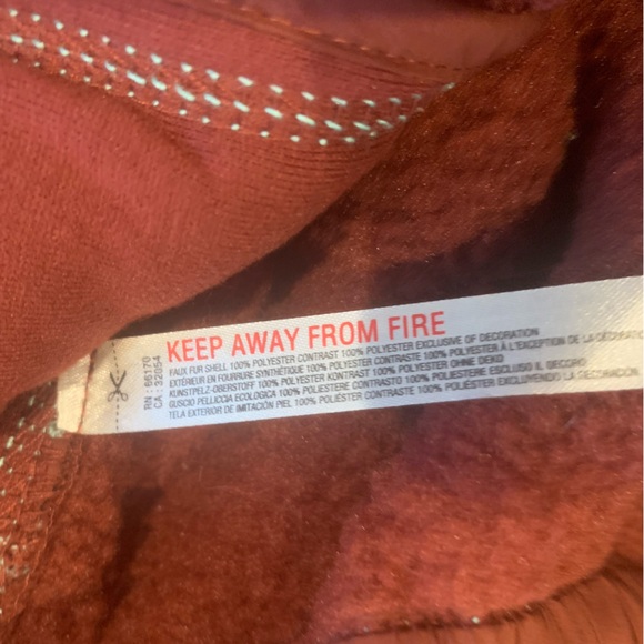 Free People Movement XS Hit The Slopes Fleece Pants Burgundy Sherpa Warm - Picture 9 of 9